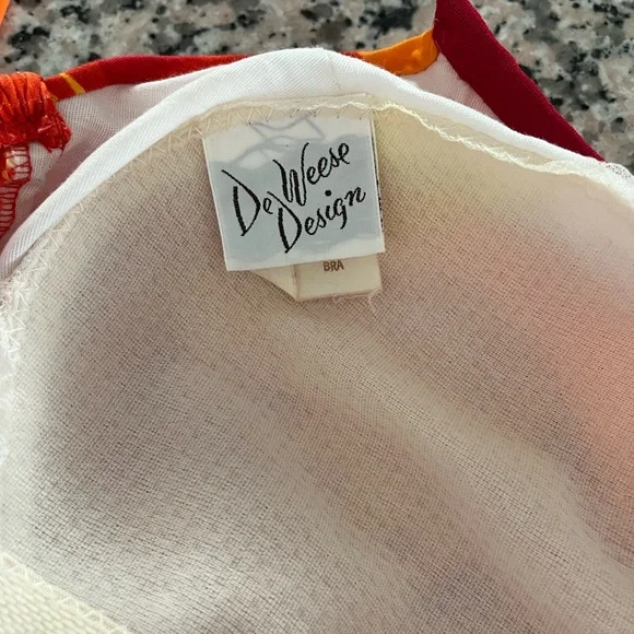 Deweese designs vintage size 15/16 orange swim/dress - Picture 9 of 9